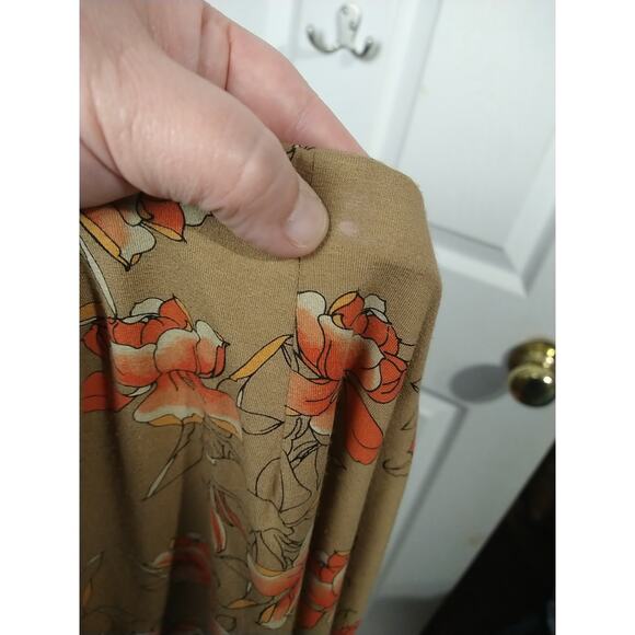 J. Jill Tan Floral Midi Skirt - Picture 8 of 8